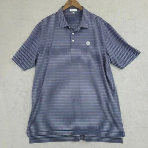 Peter Millar Mens XL Summer Comfort Striped Polo Golf Shirt Short‎ Sleeve 6CT